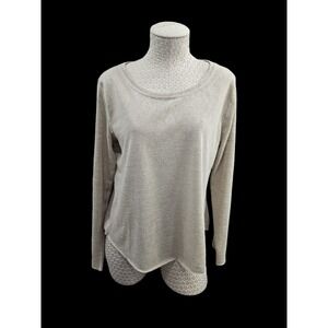 Jean-Pierre Klifa M Paris Sheer Lightweight Sweater Pullover Beige‎ Knit Top EUC